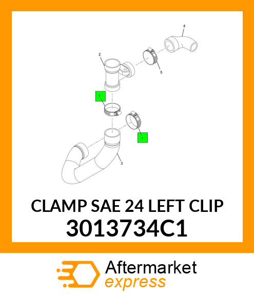 CLAMP SAE 24 LEFT CLIP 3013734C1
