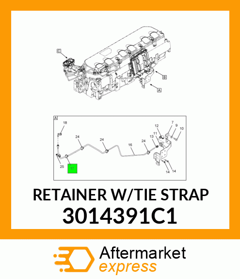 RETAINER W/TIE STRAP 3014391C1