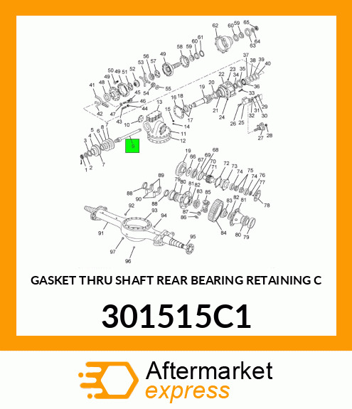 GASKET THRU SHAFT REAR BEARING RETAINING C 301515C1