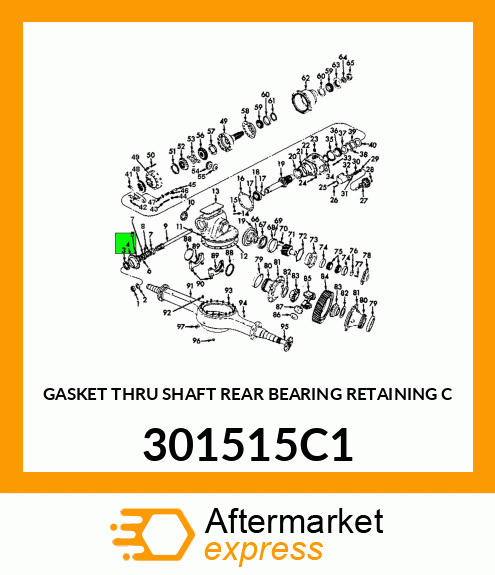 GASKET THRU SHAFT REAR BEARING RETAINING C 301515C1