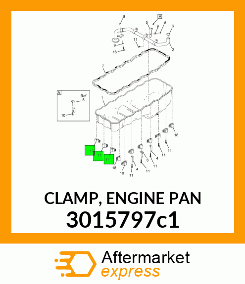 CLAMP, ENGINE PAN 3015797C1