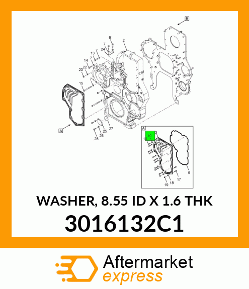 WASHER, 8.55 ID X 1.6 THK 3016132C1