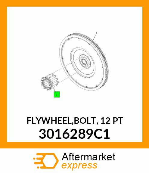 FLYWHEEL,BOLT, 12 PT 3016289C1