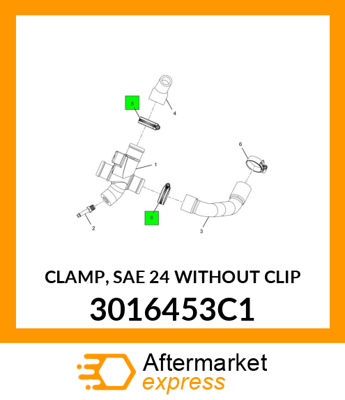 CLAMP, SAE 24 WITHOUT CLIP 3016453C1