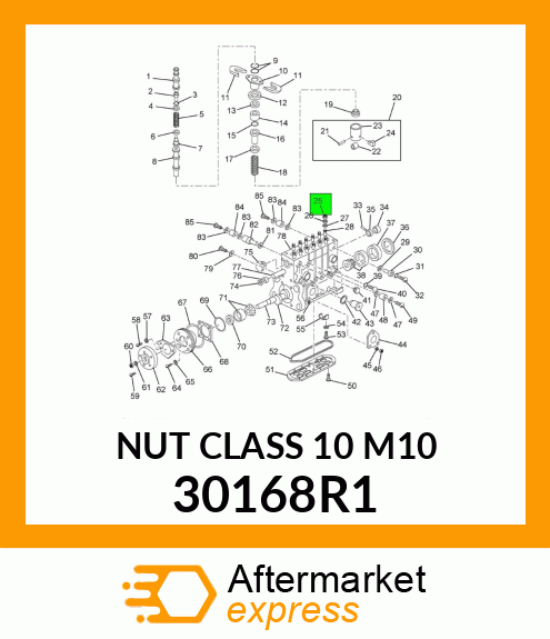 NUT CLASS 10 M10 30168R1
