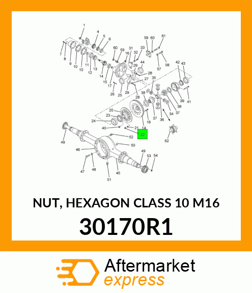 NUT, HEXAGON CLASS 10 M16 30170R1