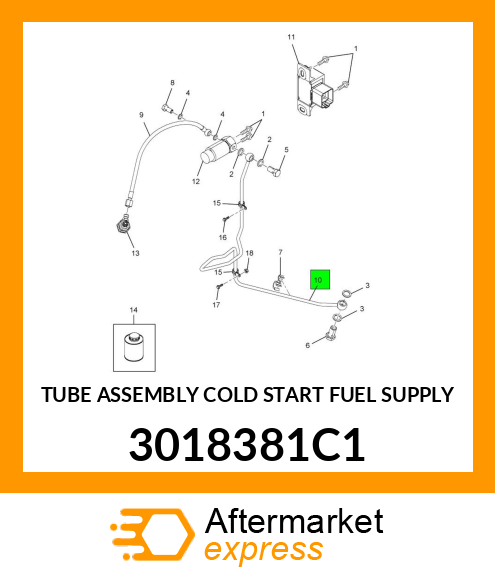 TUBE ASSEMBLY COLD START FUEL SUPPLY 3018381C1