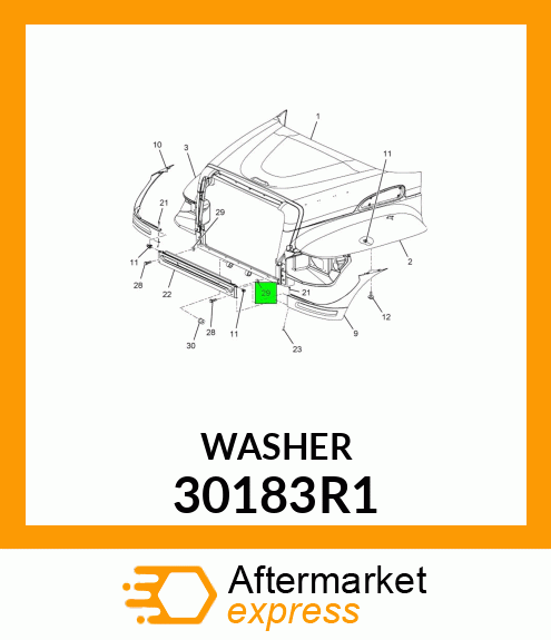 WASHER, 8.8 X 21 X 2.5MM PHC 30183R1