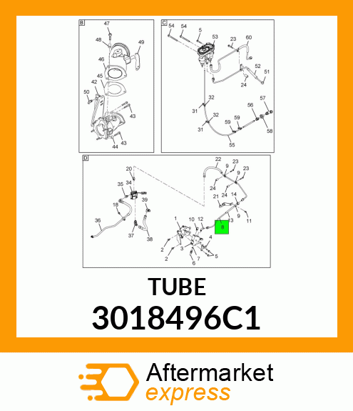 TUBE ASSEMBLY, HCI FUEL SUPPLY 3018496C1