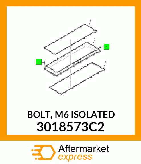 BOLT, M6 ISOLATED 3018573C2