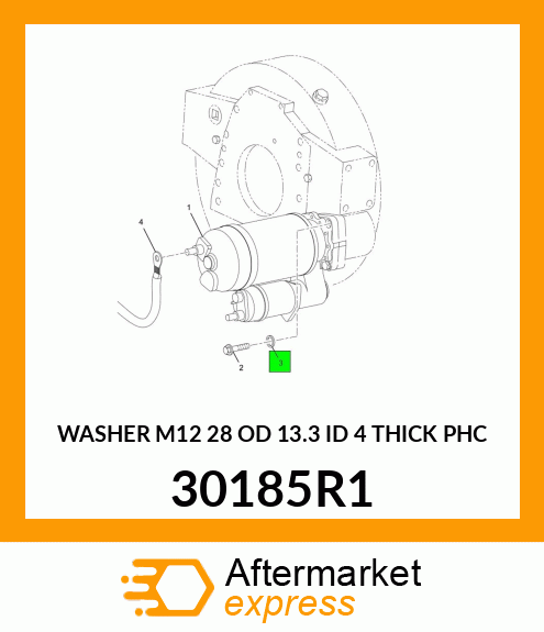 WASHER M12 28 OD 13.3 ID 4 THICK PHC 30185R1