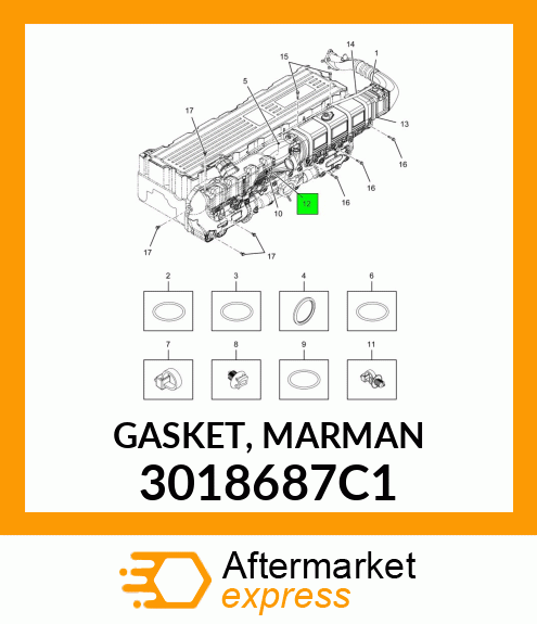 GASKET, MARMAN 3018687C1