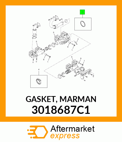 GASKET, MARMAN 3018687C1