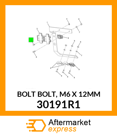 BOLT BOLT, M6 X 12MM 30191R1