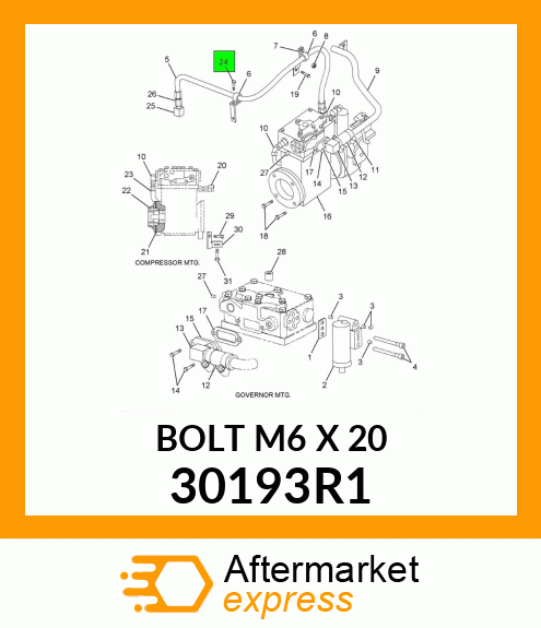 BOLT M6 X 20 30193R1