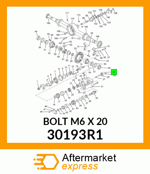 BOLT M6 X 20 30193R1