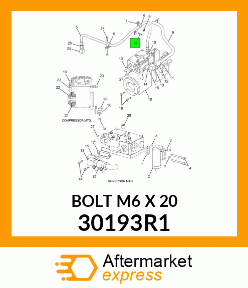 BOLT M6 X 20 30193R1