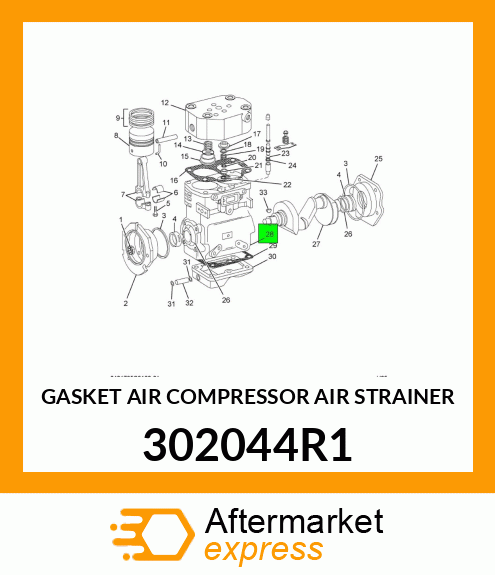 GASKET AIR COMPRESSOR AIR STRAINER 302044R1