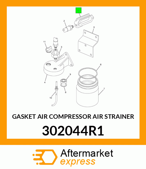 GASKET AIR COMPRESSOR AIR STRAINER 302044R1