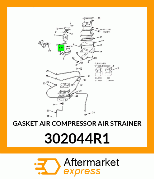 GASKET AIR COMPRESSOR AIR STRAINER 302044R1