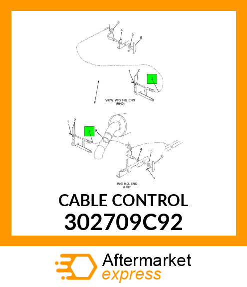 CABLE CONTROL 302709C92