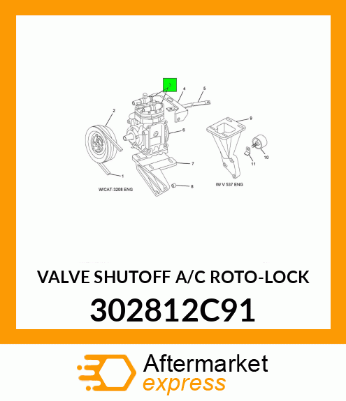 VALVE SHUTOFF A/C ROTO-LOCK 302812C91