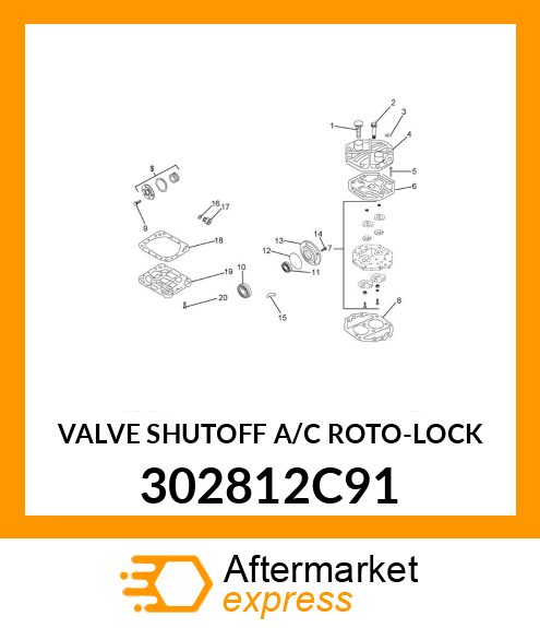 VALVE SHUTOFF A/C ROTO-LOCK 302812C91