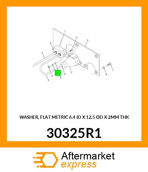 WASHER, FLAT METRIC 6.4 ID X 12.5 OD X 2MM THK 30325R1