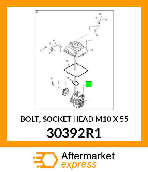 BOLT, SOCKET HEAD M10 X 55 30392R1