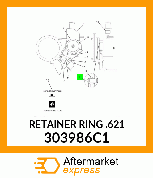 RETAINER RING .621 303986C1