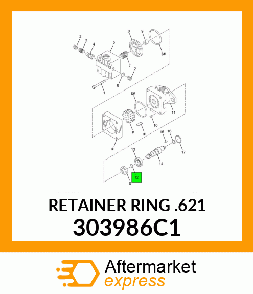 RETAINER RING .621 303986C1