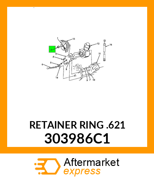 RETAINER RING .621 303986C1