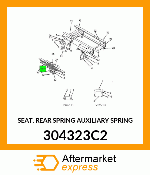 SEAT, REAR SPRING AUXILIARY SPRING 304323C2