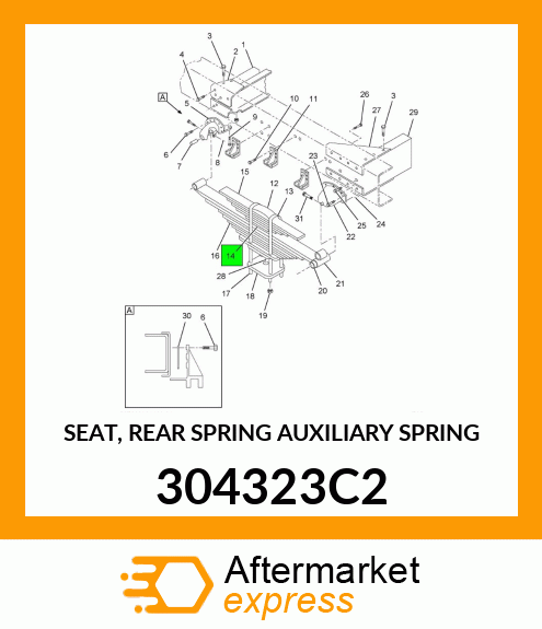 SEAT, REAR SPRING AUXILIARY SPRING 304323C2