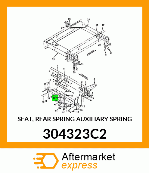 SEAT, REAR SPRING AUXILIARY SPRING 304323C2