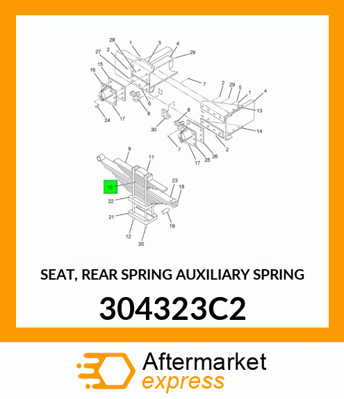 SEAT, REAR SPRING AUXILIARY SPRING 304323C2