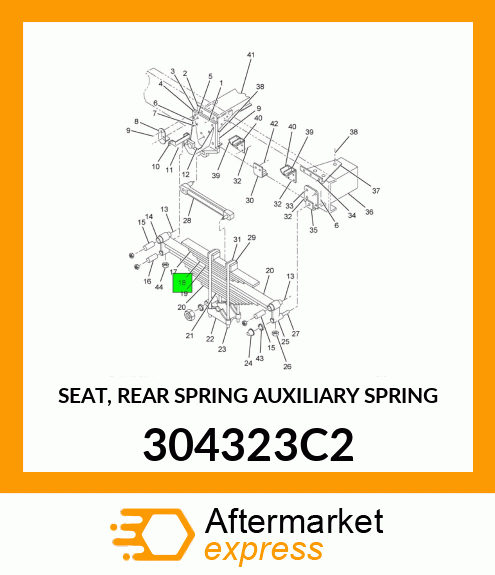 SEAT, REAR SPRING AUXILIARY SPRING 304323C2