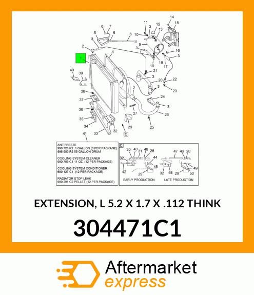 EXTENSION, L 5.2 X 1.7 X .112 THINK 304471C1