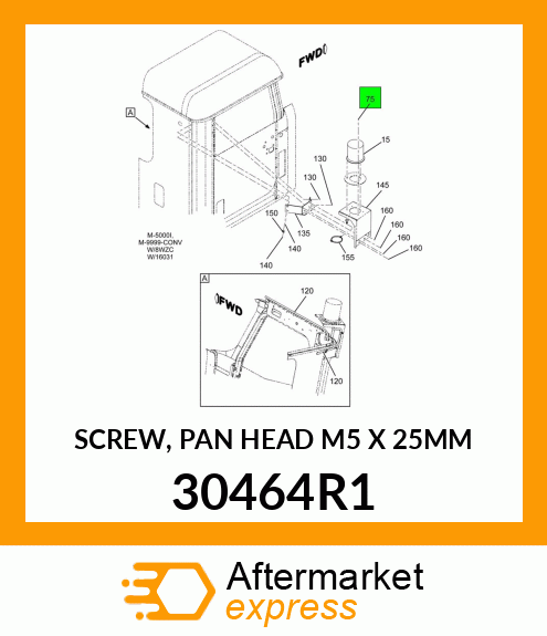 SCREW, PAN HEAD M5 X 25MM 30464R1