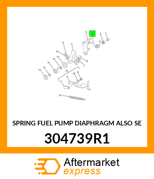 SPRING FUEL PUMP DIAPHRAGM ALSO SE 304739R1