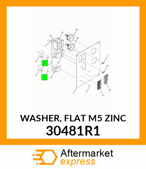 WASHER, FLAT M5 ZINC 30481R1