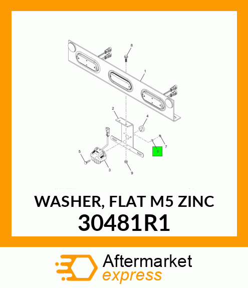 WASHER, FLAT M5 ZINC 30481R1