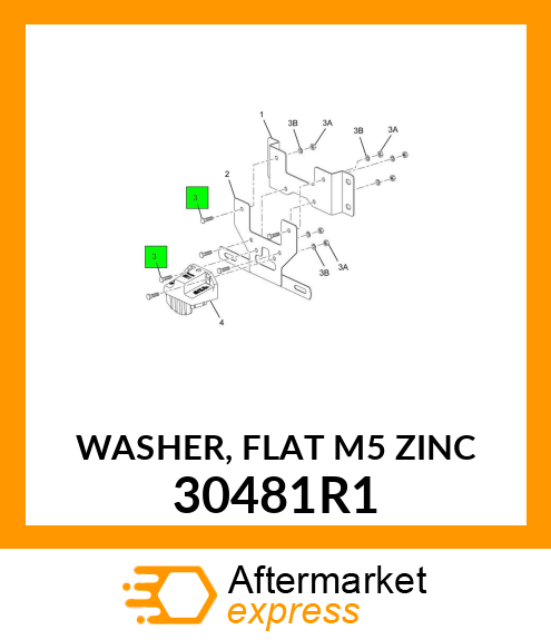 WASHER, FLAT M5 ZINC 30481R1