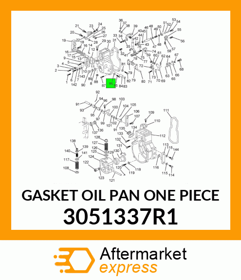GASKET OIL PAN ONE PIECE 3051337R1