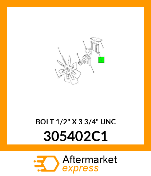 BOLT 1/2" X 3 3/4" UNC 305402C1