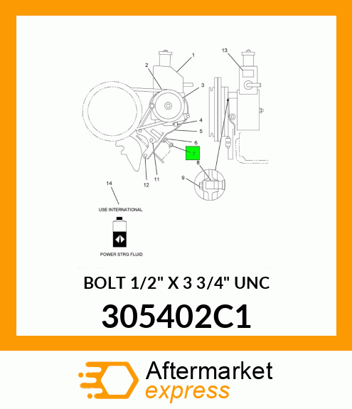 BOLT 1/2" X 3 3/4" UNC 305402C1