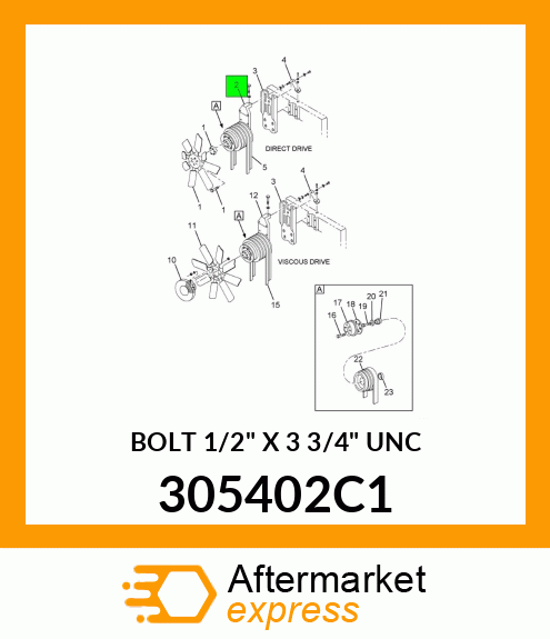 BOLT 1/2" X 3 3/4" UNC 305402C1