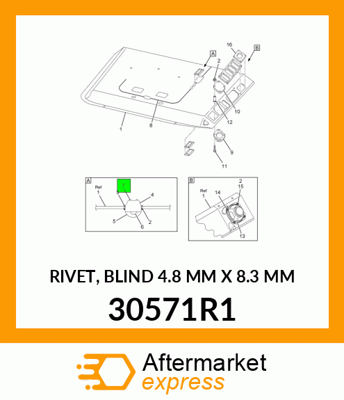 RIVET, BLIND 4.8 MM X 8.3 MM 30571R1