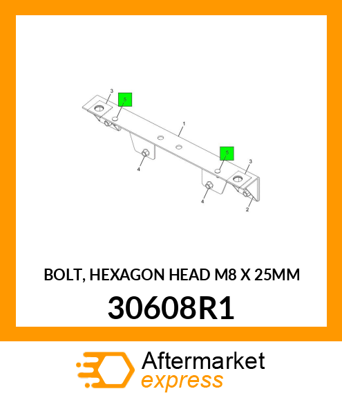 BOLT, HEXAGON HEAD M8 X 25MM 30608R1