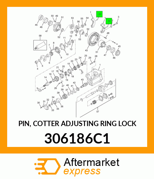 PIN, COTTER ADJUSTING RING LOCK 306186C1